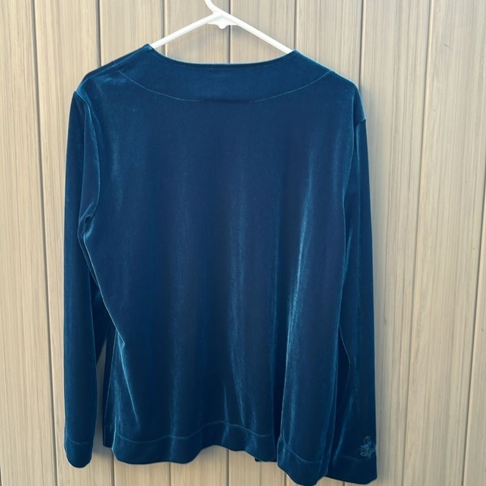 Chico's Women's Velvet Heritage Scroll Norma Jacket Embroidered Whimsigoth sz 2 - Picture 10 of 13